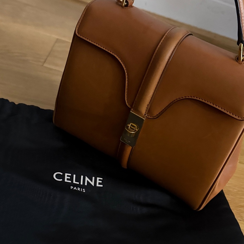 Celine Tan Leather Shoulder Bag
